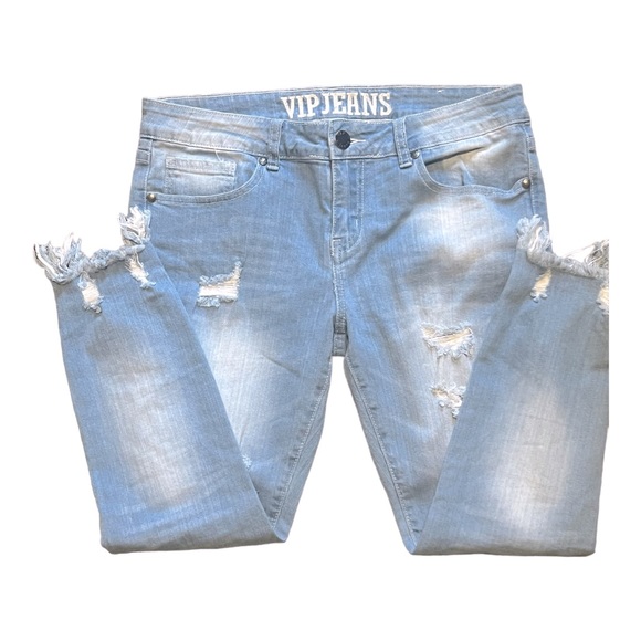 VIP Jeans Womens Cropped Straight Leg Size 11/12 High Rise - Picture 3 of 6